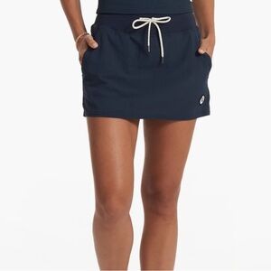 Vuori Navy Blue Skirt with Drawstring